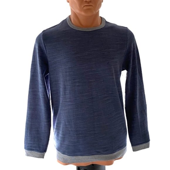 Converse Sweatshirt Crew Neck Men’s Blue Cotton Roundtrip Pullover Size 10073C - Picture 1 of 7